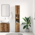 Armario de baño madera de ingeniería envejecida 30x30x183,5