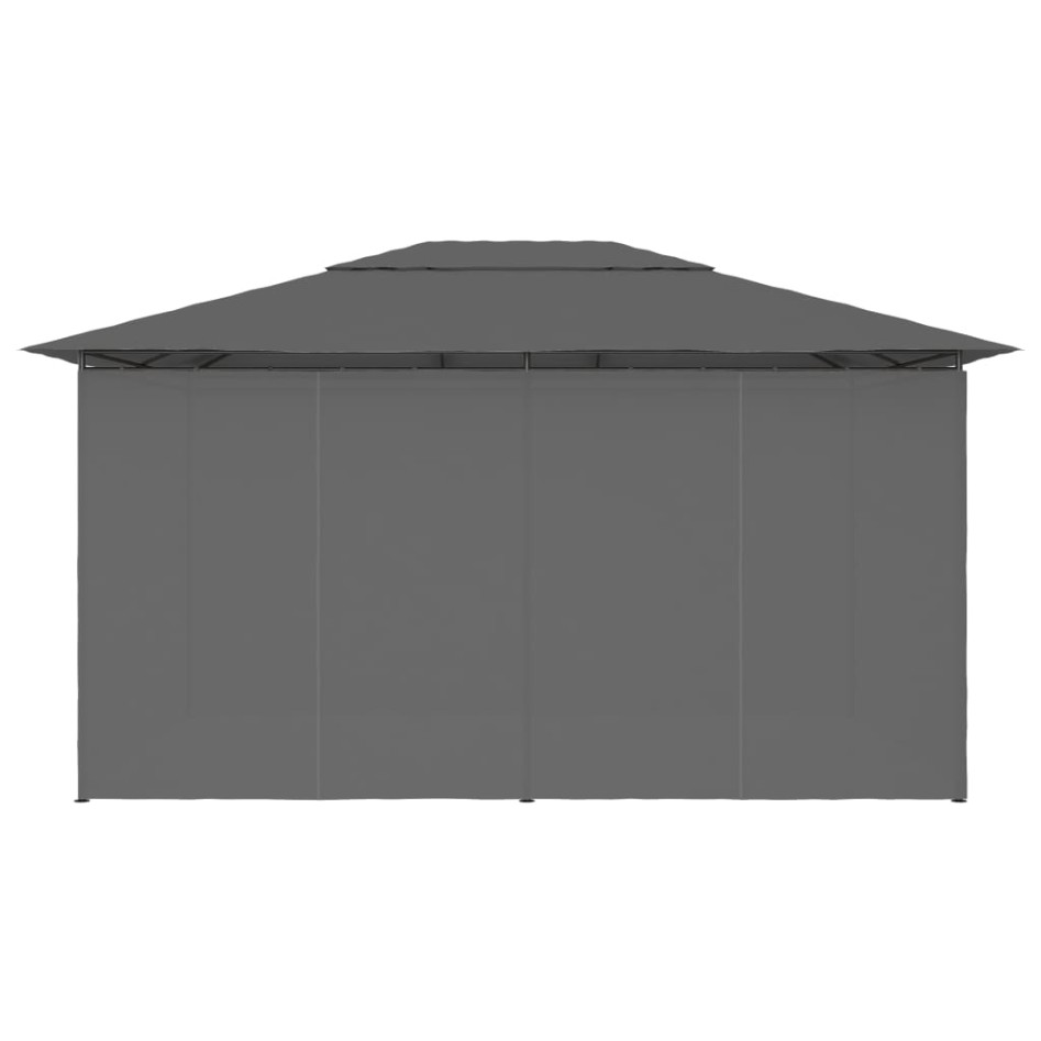 Carpa de jardín con cortinas gris antracita 4x3
