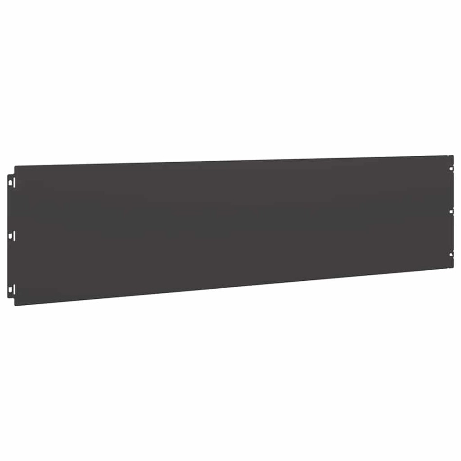 Bordes para césped 10 uds acero laminado frío negro 25x103