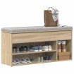 Banco zapatero madera de ingeniería roble sonoma 102x30,5x45 cm