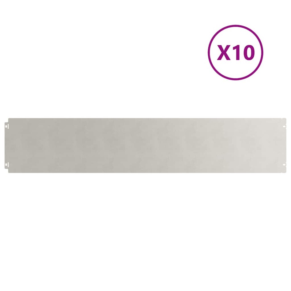 Bordes para césped 10 uds 20x103 cm acero