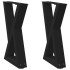 Patas de mesa de centro 2uds acero negro 28x(42-43,3)