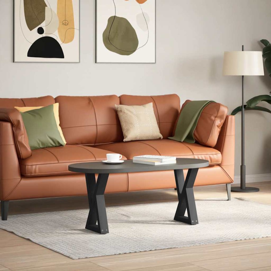 Patas de mesa de centro 2uds acero negro 28x(42-43,3)