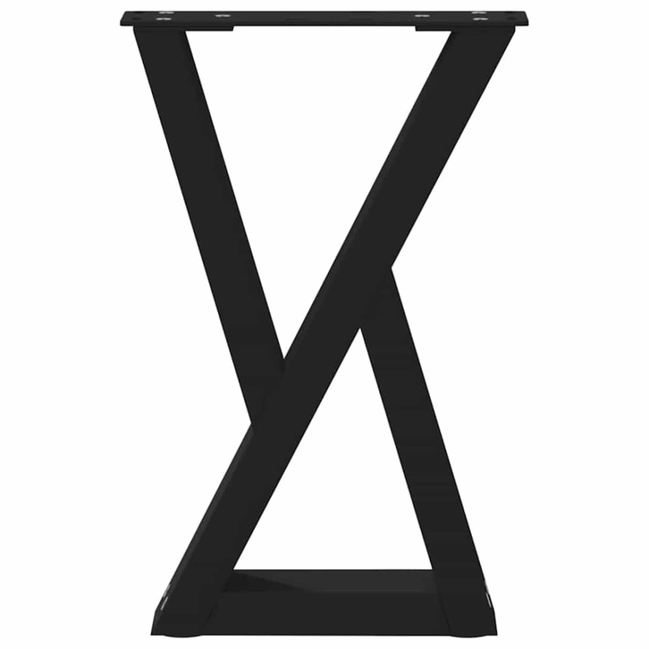 Patas de mesa de centro 2uds acero negro 28x(42-43,3)