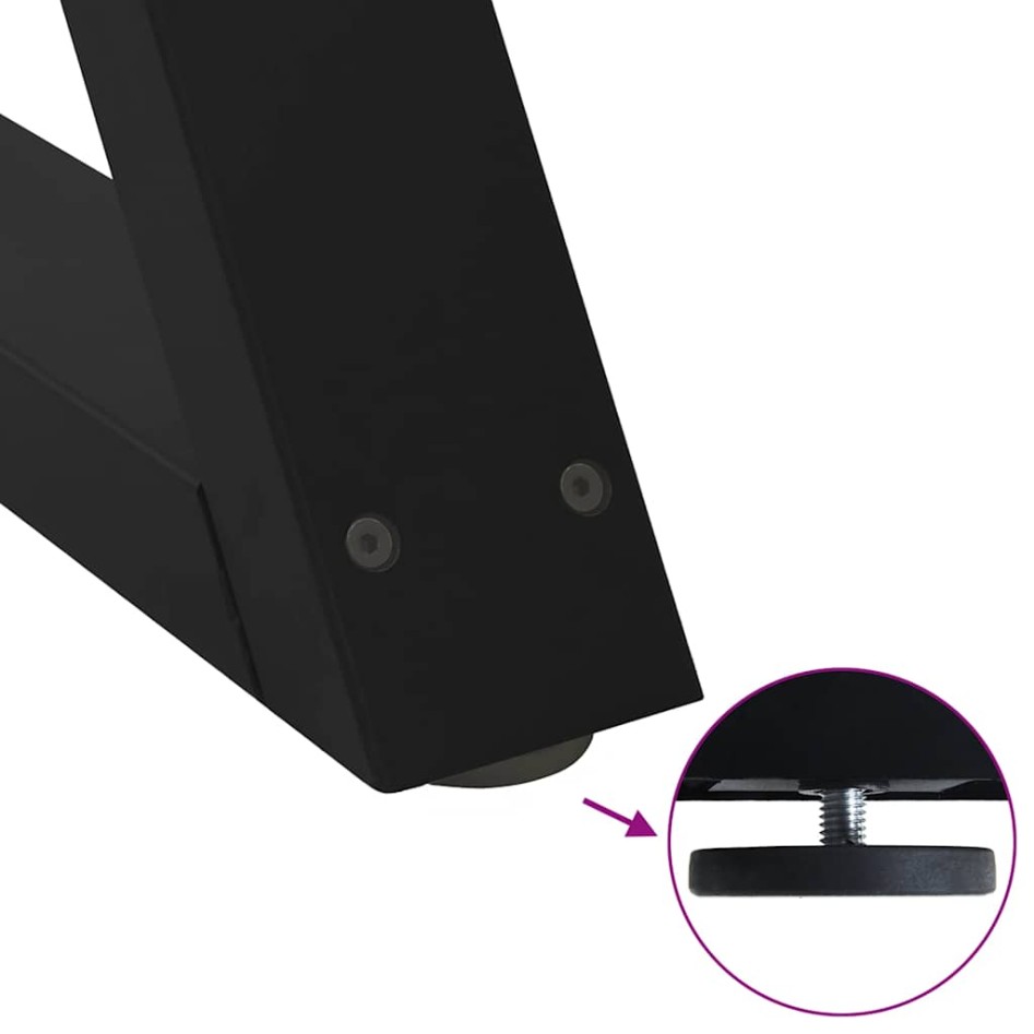 Patas para mesa de centro 2 unidades acero negro