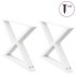 Patas para mesa de centro 2 uds acero blanco 70x(42-43,3)