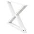 Patas para mesa de centro 2 uds acero blanco 70x(42-43,3)