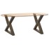Patas mesa de centro 2 uds acero natural 50x(42-43,3) cm
