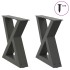 Patas de mesa centro 2 unidades acero antracita 40x(30-31,3)