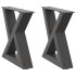 Patas de mesa centro 2 unidades acero antracita 40x(30-31,3)