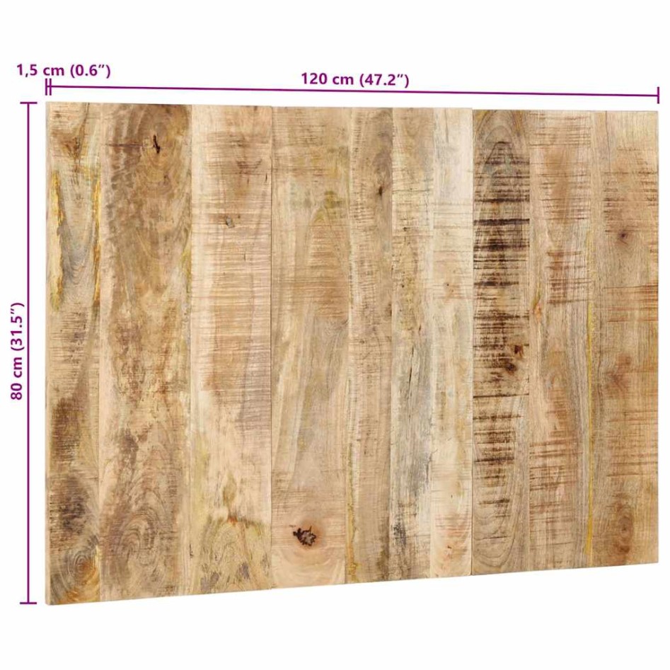 Cabecero de cama 120 cm madera maciza de mango