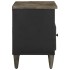 Mueble de TV madera maciza de mango negro 80x33x46