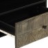 Mueble de TV madera maciza de mango negro 80x33x46