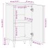 Aparador 40x33x75 cm madera maciza