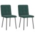 Sillas de comedor 2 unidades terciopelo verde