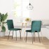 Sillas de comedor 2 unidades terciopelo verde