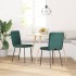 Sillas de comedor 2 unidades terciopelo verde