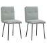 Sillas de comedor 2 unidades terciopelo gris