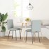 Sillas de comedor 2 unidades terciopelo gris