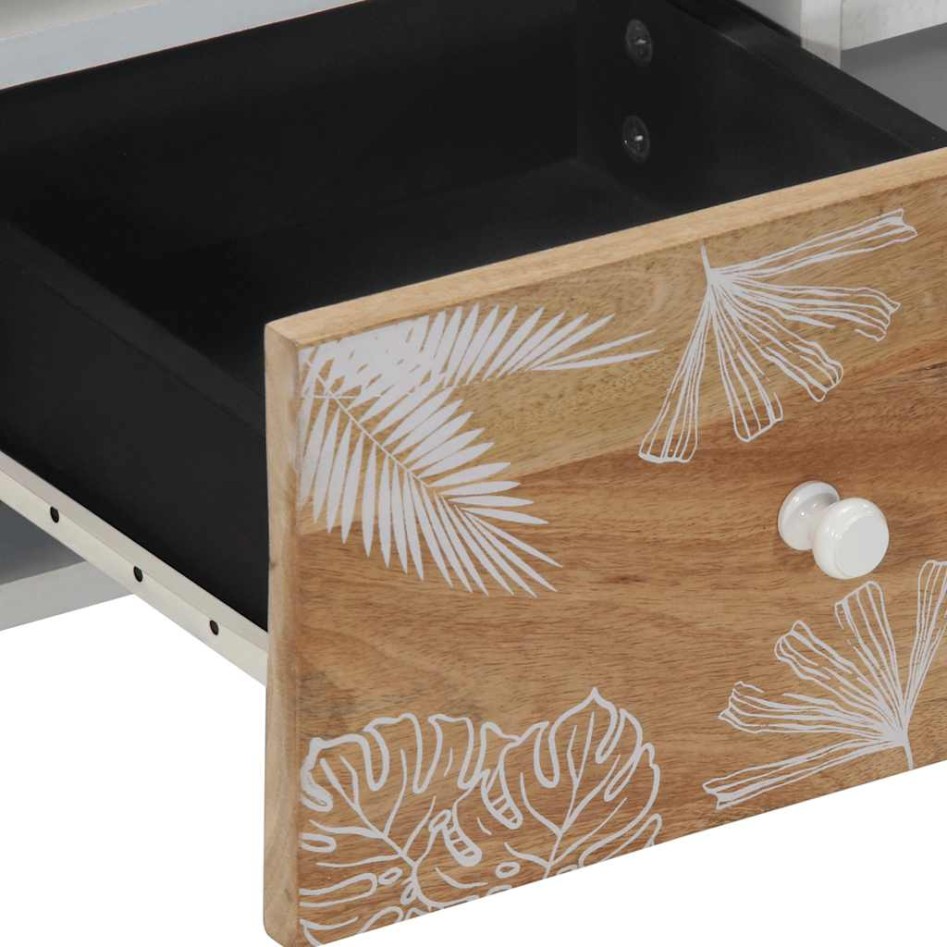 Mueble de TV madera maciza de mango 100x33,5x46