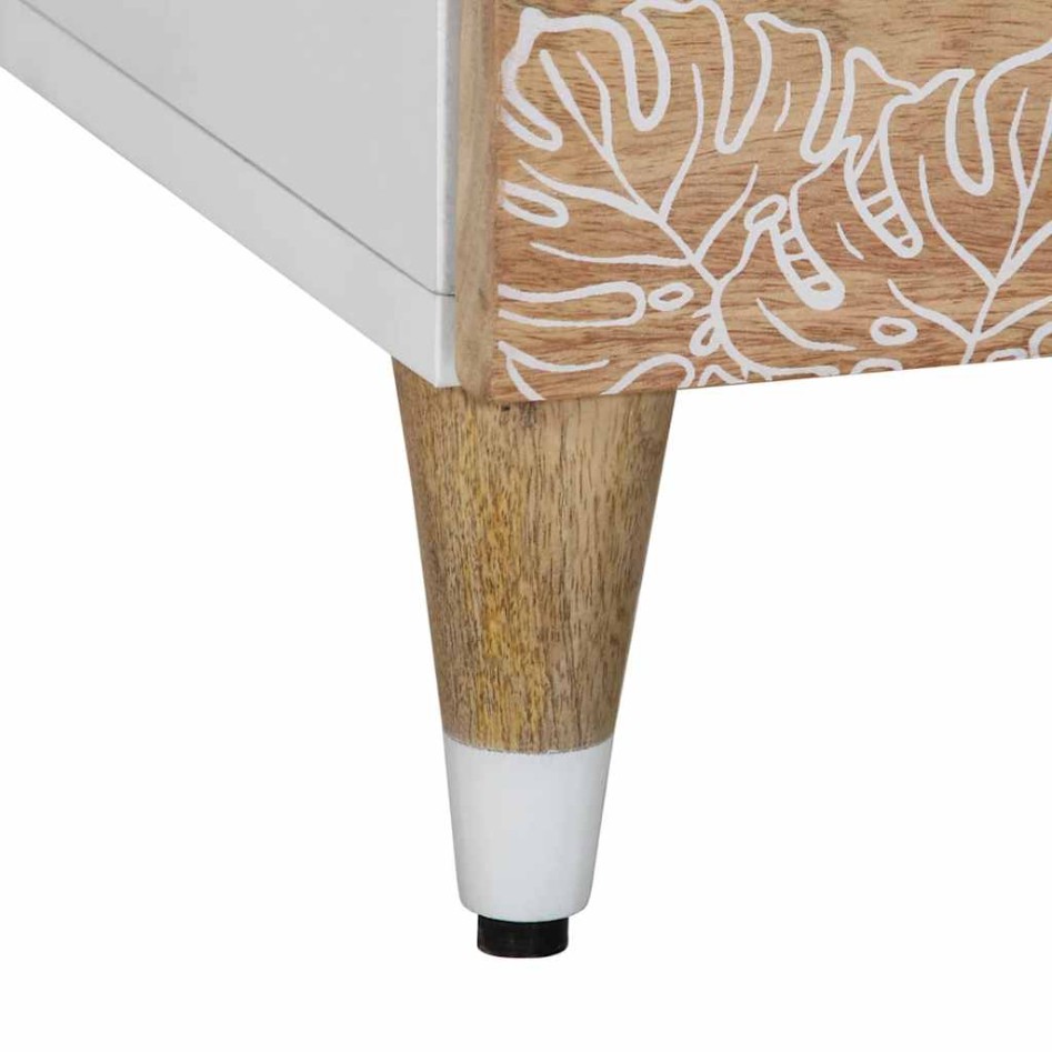 Mueble de TV madera maciza de mango 100x33,5x46