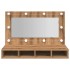 Mueble con espejo y LED roble artesanal 90x31,5x62