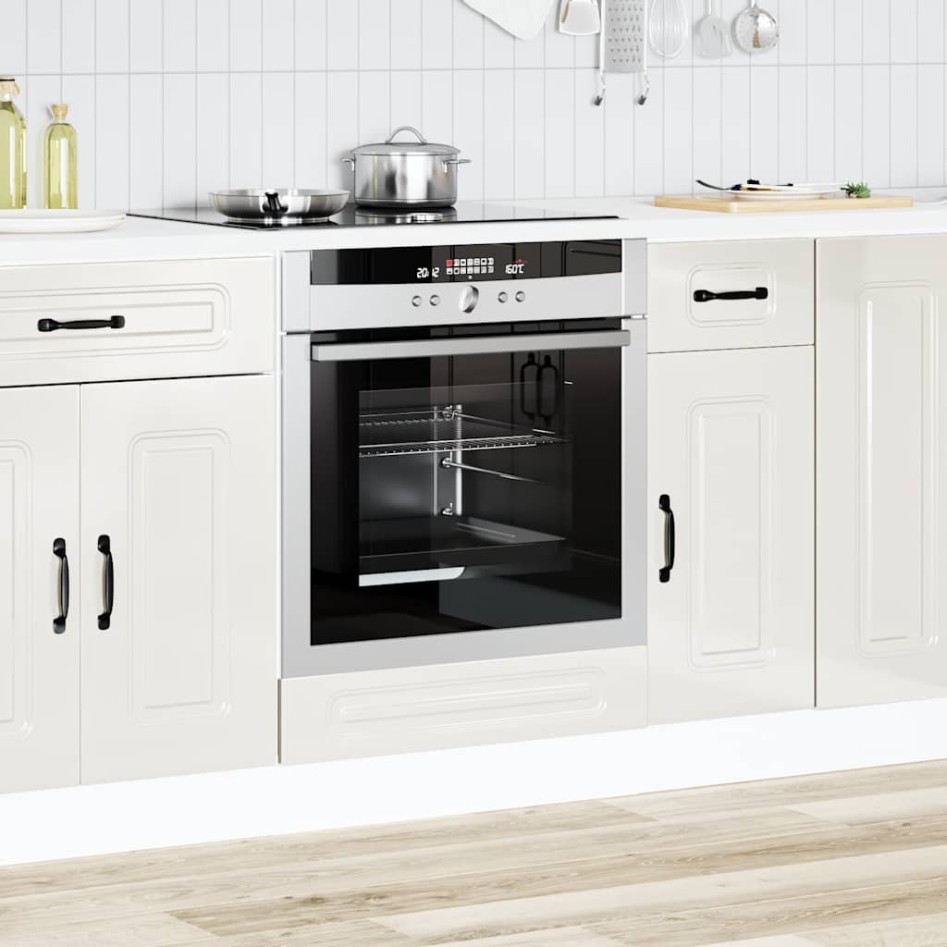 Mueble de horno Kalmar alto brillo blanco madera