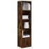 Estantería madera de ingeniería roble ahumado 31x24x127