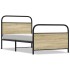 Estructura de cama sin colchón 90x200 cm madera roble