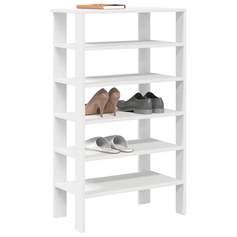 Mueble zapatero madera contrachapada blanco 61x32x105
