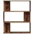 Estantería de madera de ingeniería envejecida 80x24x96