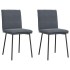 Sillas de comedor 2 unidades terciopelo gris