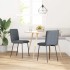 Sillas de comedor 2 unidades terciopelo gris