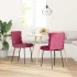 Sillas de comedor 2 unidades terciopelo rojo