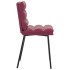 Sillas de comedor 2 unidades terciopelo rojo