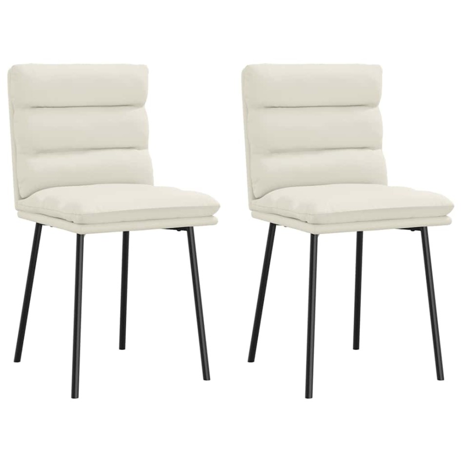 Sillas de comedor 2 unidades terciopelo