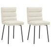 Sillas de comedor 2 unidades terciopelo crema