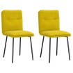 Sillas de comedor 2 unidades terciopelo amarillo