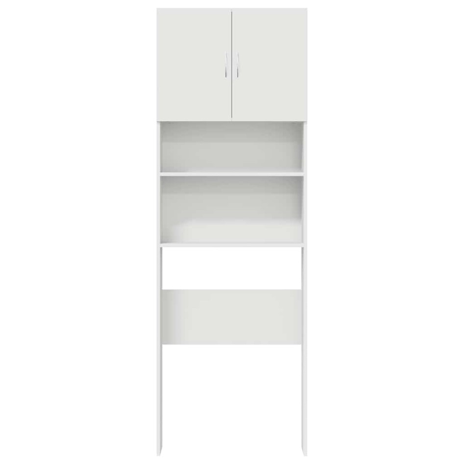 Armario de lavadora madera ingeniería blanco 64x24x190