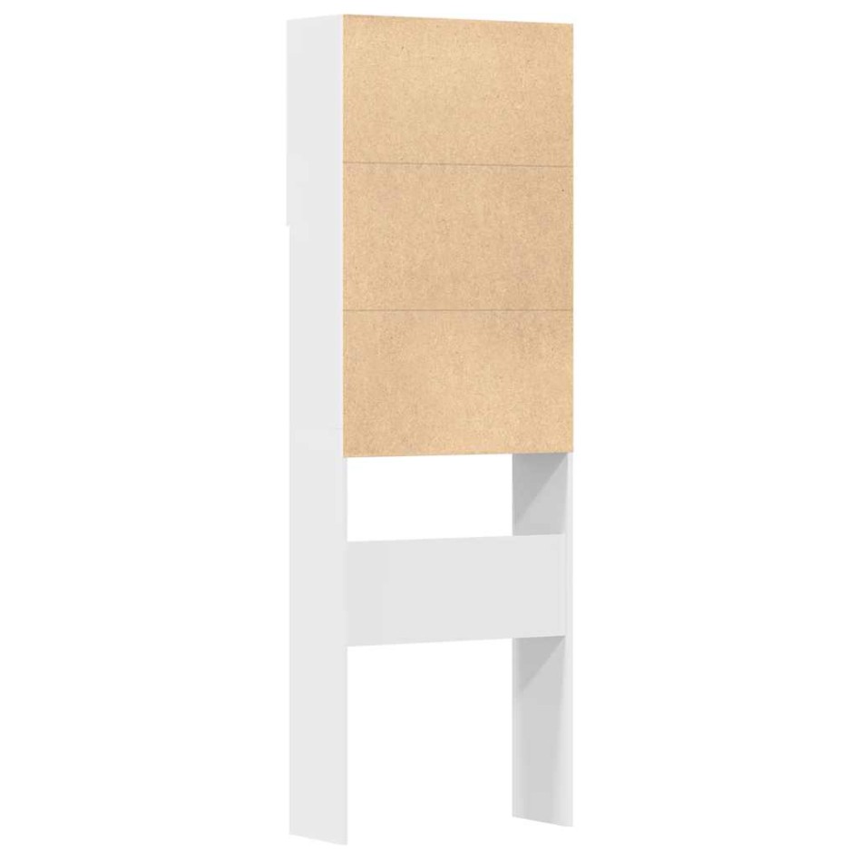 Armario de lavadora madera ingeniería blanco 64x24x190