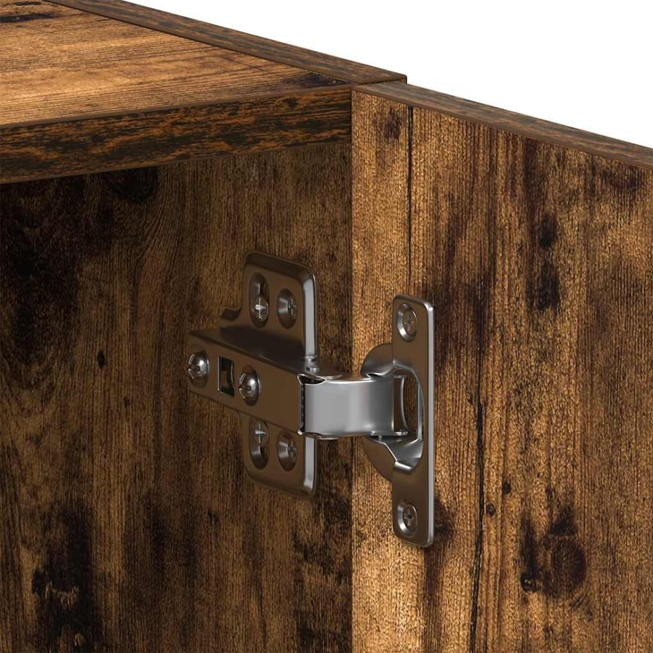 Armario lavadora madera ingeniería roble ahumado 64x24x190