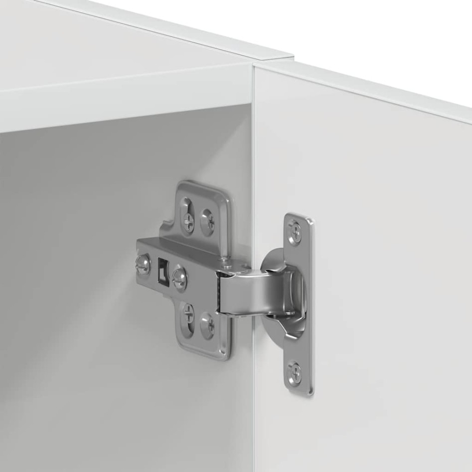 Armario lavadora madera ingeniería blanco brillante