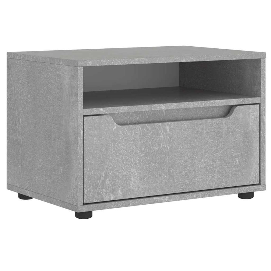Mueble TV VISNES gris hormigón 60x40x38 cm madera