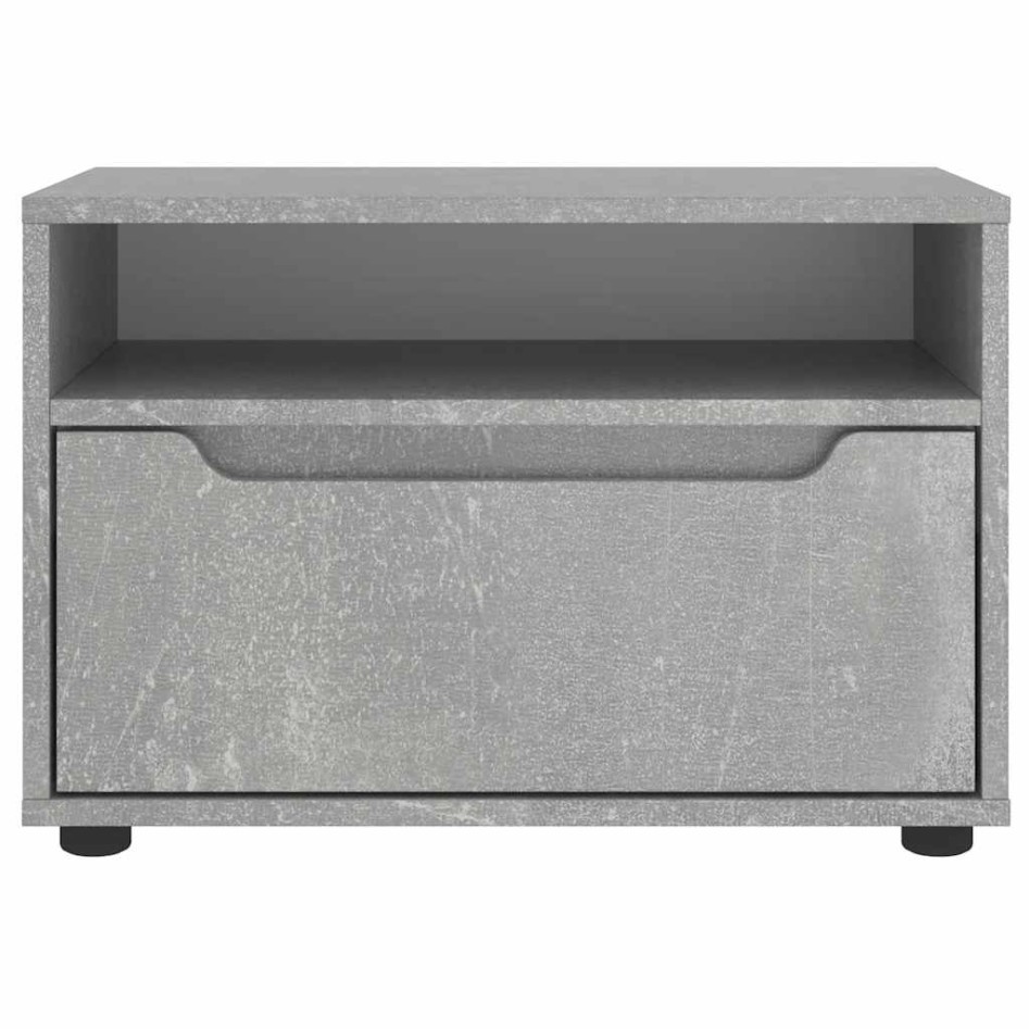 Mueble TV VISNES gris hormigón 60x40x38 cm madera