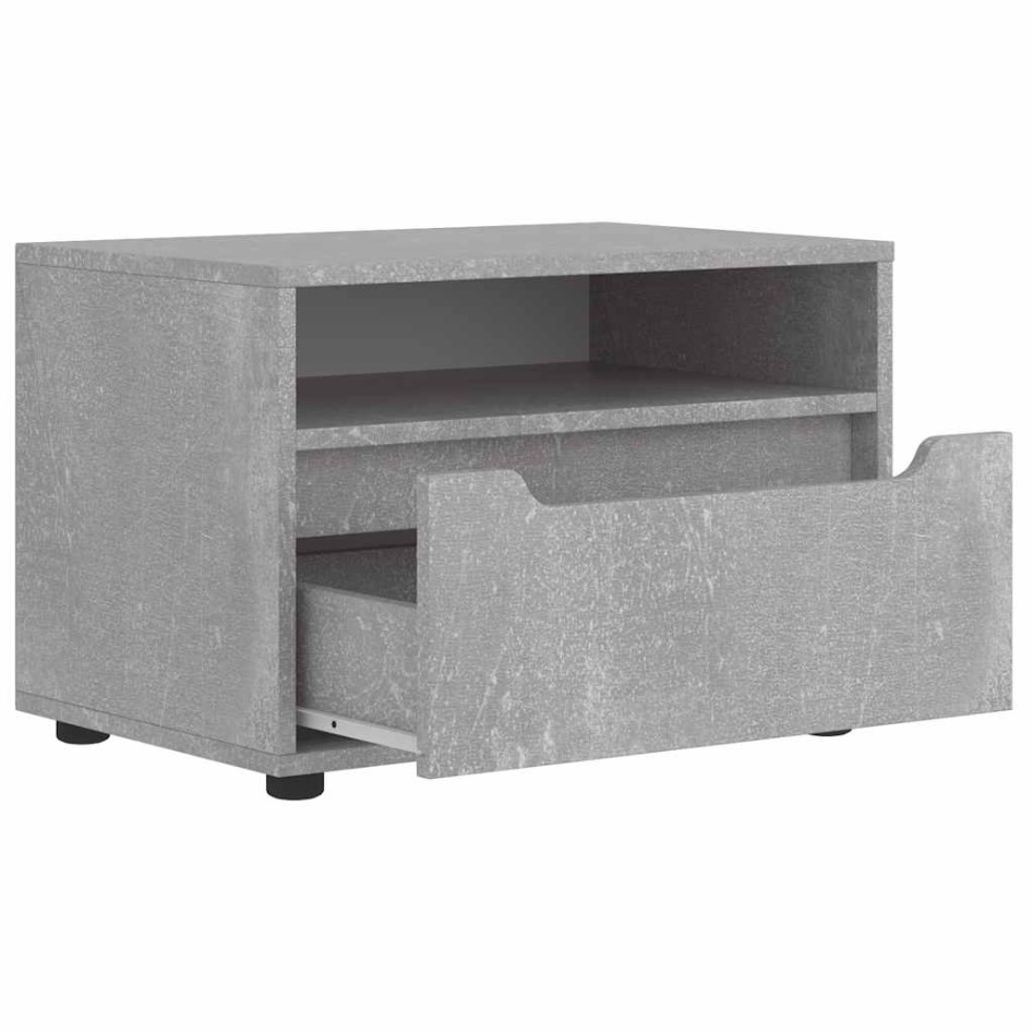 Mueble TV VISNES gris hormigón 60x40x38 cm madera