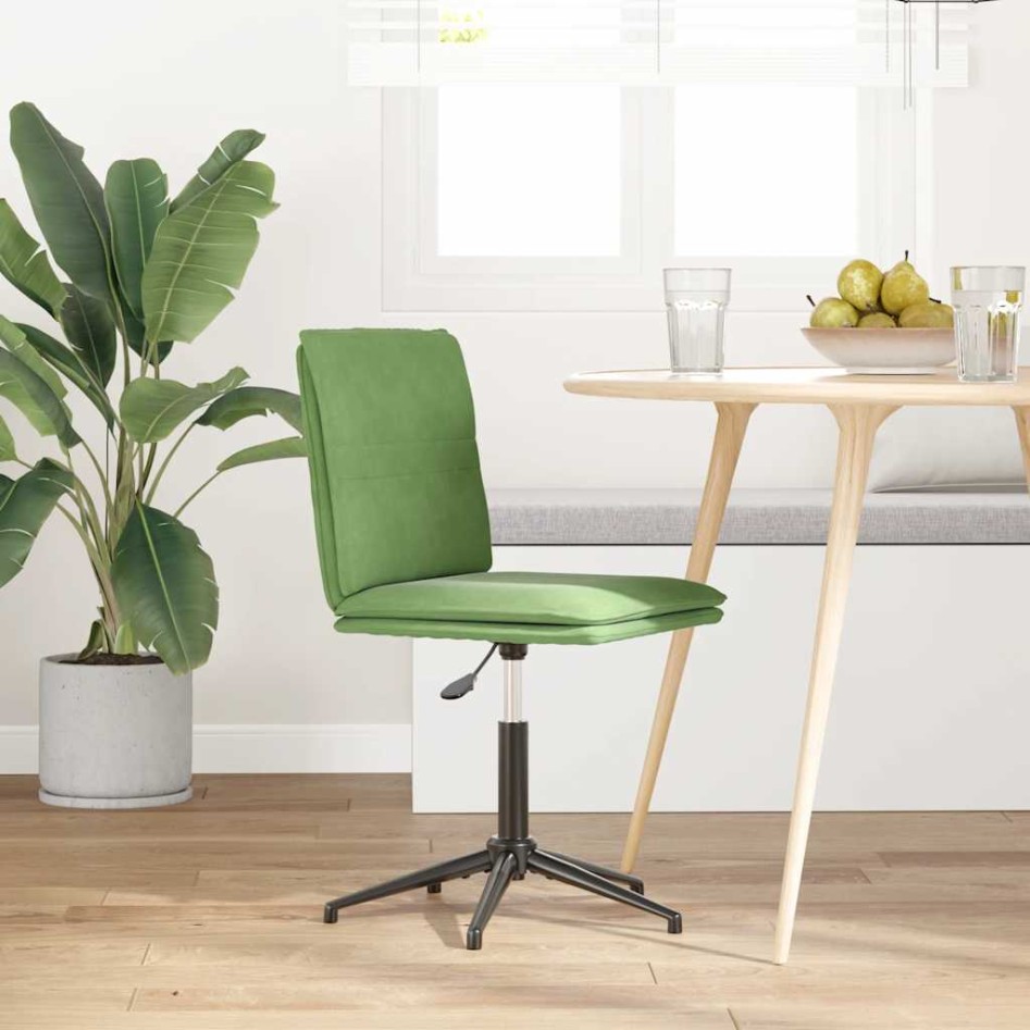 Silla de comedor de terciopelo verde