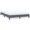 Estructura de cama sin colchón terciopelo gris oscuro 140x210cm