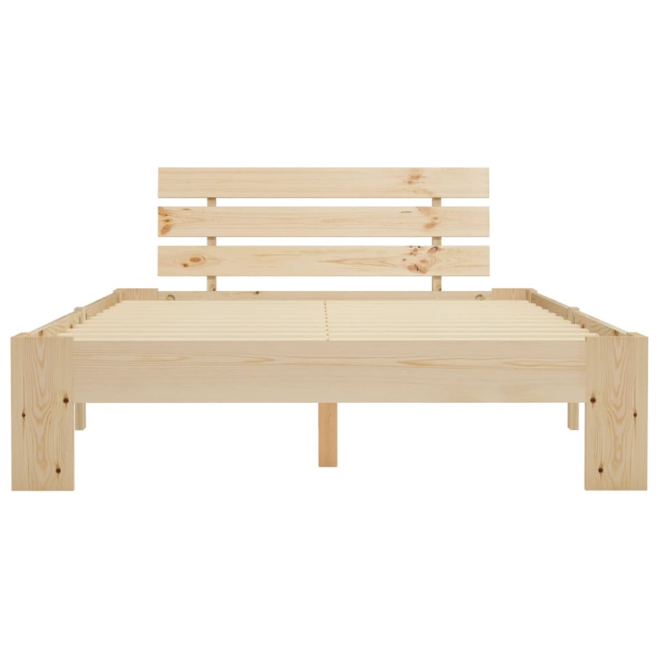 Estructura de cama de madera maciza de pino 140x200