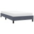 Estructura de cama sin colchón terciopelo gris oscuro 80x220