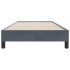 Estructura de cama sin colchón terciopelo gris oscuro 80x220